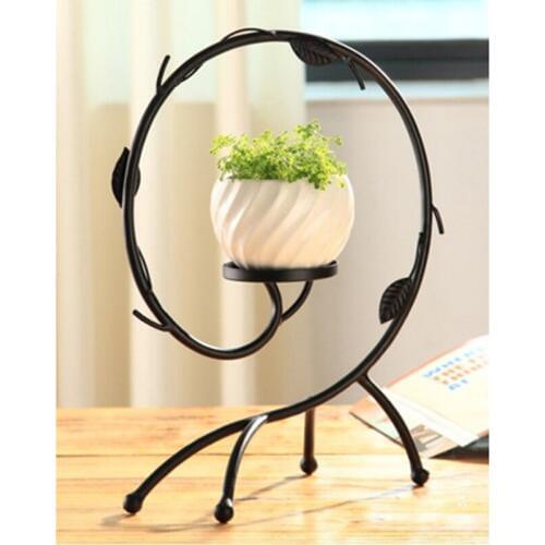 Wrought Iron Flower Vase Ceramic Vase Decoration Interior Decoration Creative Home Office Potted Decoration
