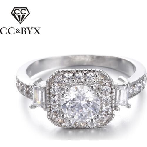 Vintage Wedding Rings For Women AAA CZ Jewelry White Gold color Women Ring Bijoux Bagues Femme Valentine Gifts CC227