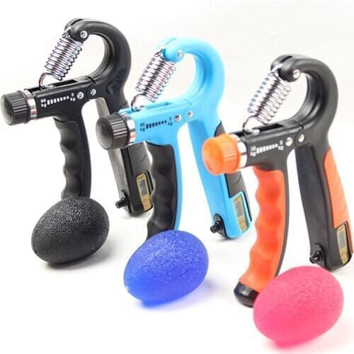 Factory Wholesale New Patent Hand Electronic Counting Grips Adjustable 5-60KG Hand-muscle Developer Training Grip Balls Rings