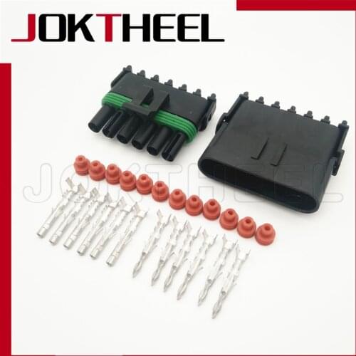 1-20 sets kit Delphi 6 pin way male female Weather Pack adapter automotive car wire connector 12010975 12015799