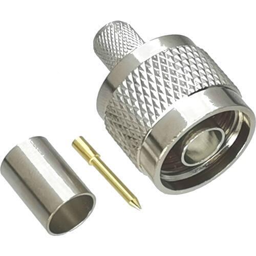 10Pcs Connector N Male Plug Crimp RG5 RG6 LMR300 Cable RF Adapter Coaxial High Quanlity