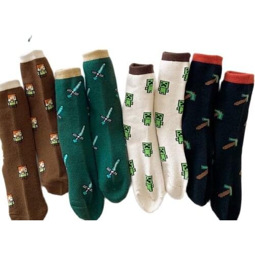 4Pairs/lot Korean Kids Cotton Socks 2021 Autumn Cute Cartoon Sokken Toddler Boys Girls Winter Knee High Sock Skarpetki Niemowlak