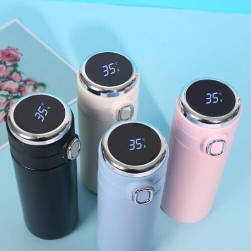 420ML Smart Thermos Stainless Steel Water Bottle Led Digital Temperature Display Coffee Thermal Mugs Intelligent Insulation Cups