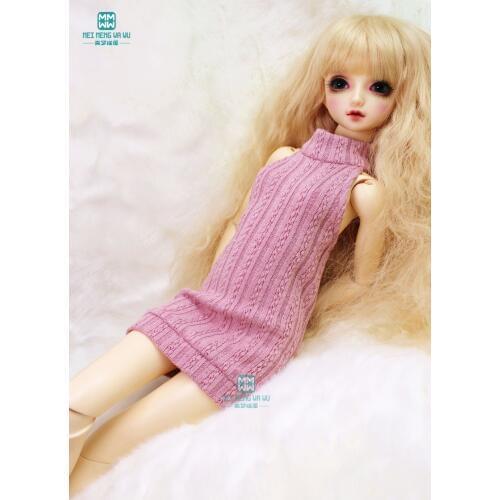 BJD doll clothes Accessories fits 1/3 bjd doll Pink Wool vest Lace panties