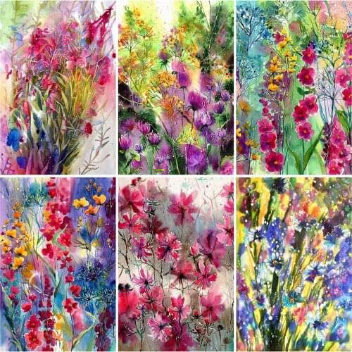 EverShine Diamond Painting Full Drill Square Flower 5D Diamond Embroidery Color Picture Cross Stitch Mosaic 5D DIY Wall Art