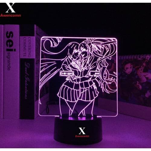Anime Kakegurui Compulsive Gambler 3D Led Night Light Lamp for Bedroom Decor Nightlight Birthday Gift 3d Light