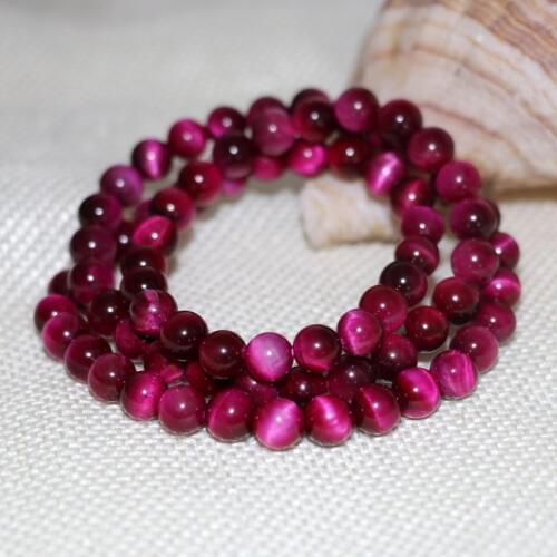 Free shipping natural 6mm red tiger stone round beads strand beaded bracelet gift fashion multilayer jewelry 18inch B2902