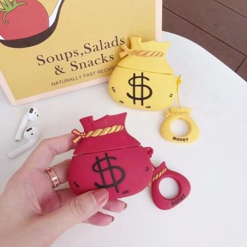 Wireless Bluetooth Earphone Case for Airpods 2 Protective Cover Headphone Cases for Airpods Protection with Ring Straps