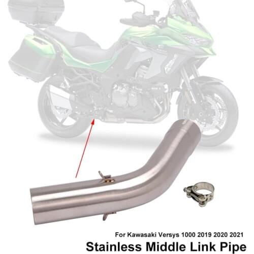 For Kawasaki Versys 1000 2019 2020 2021 moto Modified 51mm Muffler Exhaust Escape Mid Link Pipe Slip-on versys1000 KLZ 1000