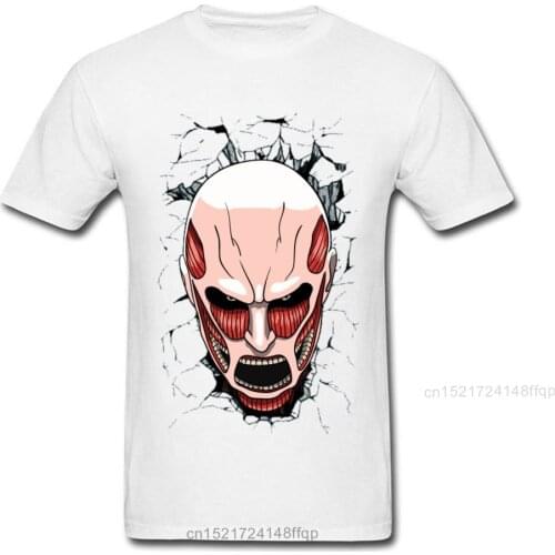 Attack On Titan T-shirt Men Cotton White Tshirt 3D Japanese Anime Tees Captain Funny Male Clothes Crazy Hip Hop T Shirts