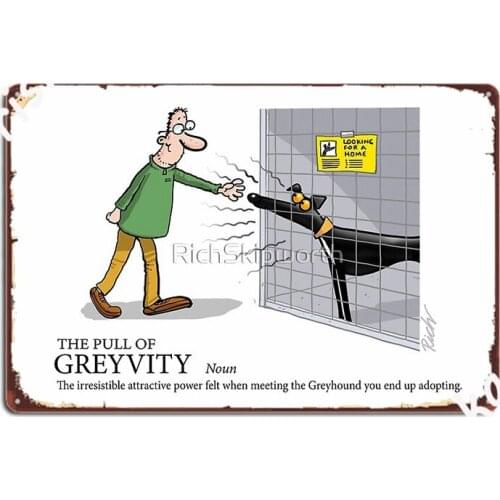 Greyhound Glossary Greyvity Metal Plaque Poster Wall Pub Kitchen Plaques Vintage Tin Sign Poster