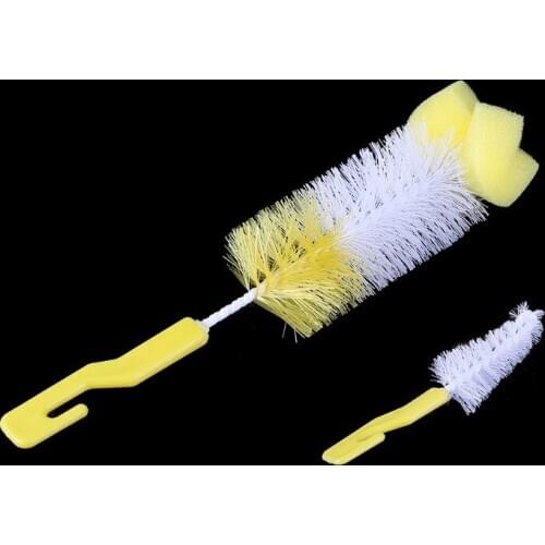 Sponge Nylon Long Cleaning Brush For Baby Feeding Bottle Spout Tube Glass Cup F3ME