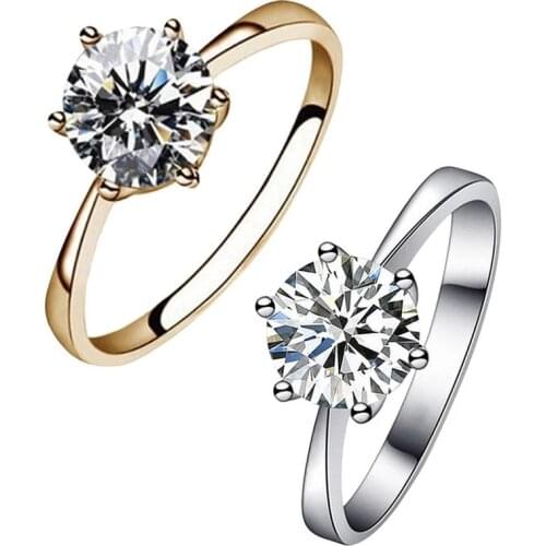 Fine Womens Ring Colour Zircon Crystal Rings Charms Shine Wedding Band Engagement Bridal Jewelry Decoration