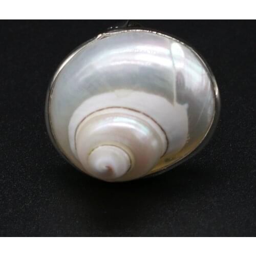 Reiki Heal Natural Shell Finger Rings Trendy Rings Retro Simple Jewelry for Men Women Party Gift Adjustable 25x30mm