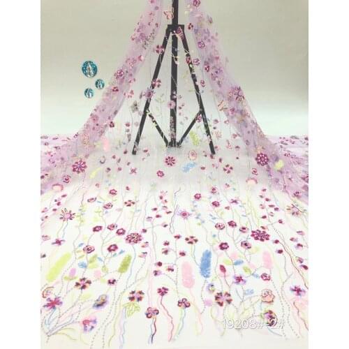 Sequined Lace Fabric And Sequined Luxury Handmade Beaded Lace For Bridal Decoration. African French Tulle Mesh Lace XB4627