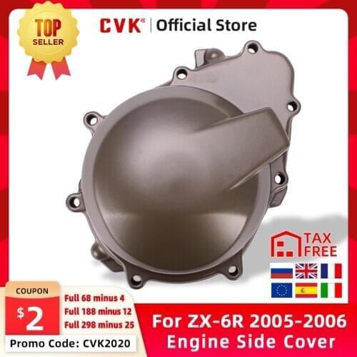 CVK Engine Cover Motor Stator Cover CrankCase Side Cover Shell For Kawasaki ZX-6R 636 ZX636 6R 2005 2006 ZX6R 05-06