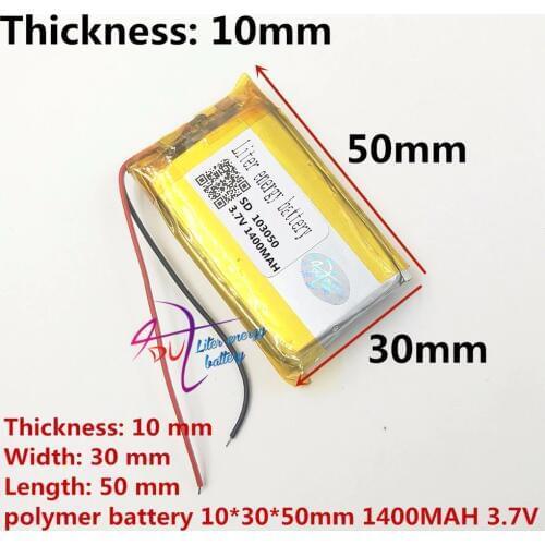 Best battery brand 3.7V lithium polymer battery 1400mah battery 103050 Toy Spot A GPS navigation products