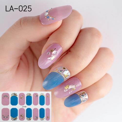 1Sheet New Nail Art Sticker 2021 Colorful Personal Designs Rose Glitter 3D Rhinestone Decorations Manicure Nail Wraps Supplies
