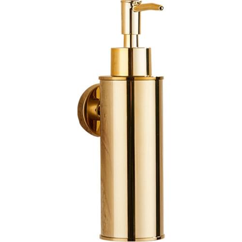 Gold 304 stainless steel soap dispenser wall-mounted hand wash dispenser hotel bathroom kitchen hand squeeze soap