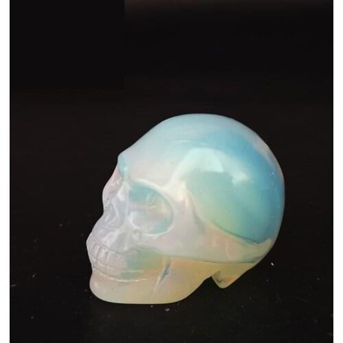 Natural crystal original stone carving crystal opal style Skull