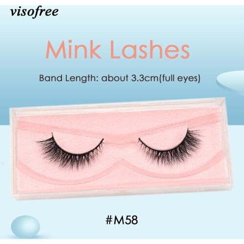 Visofree Mink Lashes 3D Mink Eyelashes Ultra Fluffy Collection Medium Volume Mink False Eyelashes Cruelty free Lashes Makeup M58