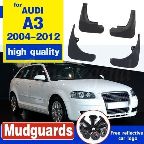 FRONT REAR MUD FLAPS FIT FOR AUDI A3 2004-2012 SPORTBACK HATCHBACK SPLASH GUARDS 2011 2010 2009 2008 2007 2006 2005 ACCESSORIES