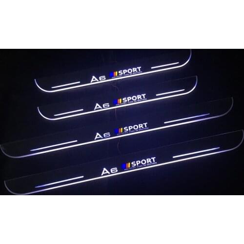 Welcome Pedal Lights For Audi A6 C6 C7 C8 2008-2018 2019 Pedal car Door Sill Pathway Light led thresholds scuff plates auto ford