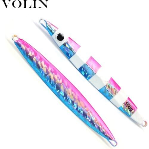 VOLIN Slow Jigging Metal Lead Lure 100g 120g 150g Saltwater Metal Fishing Lure Artificial Bait Casting Fishing Tackle