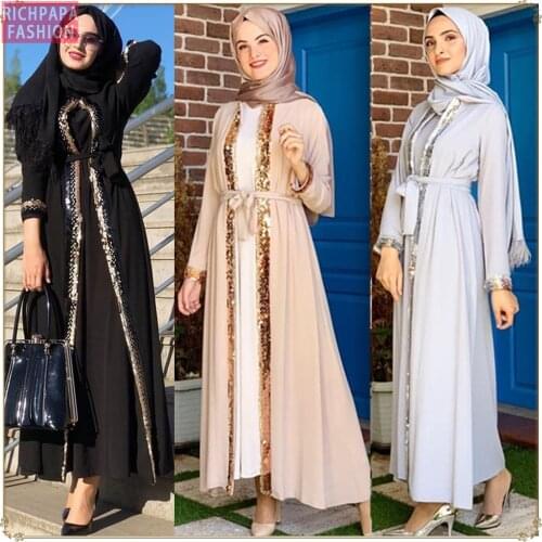Ramadan Eid Mubarek Dubai Abaya Kimono Cardigan Hijab Muslim Dress Women Kaftan Islamic Clothing Robe Longue Femme Ete Musulmane