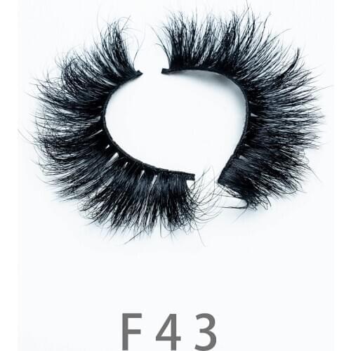 14-18mm F43 3D Mink Eyelash Real Mink Handmade Crossing Lashes Individual Strip Thick Lash Fake Eyelashes Makeup Tools