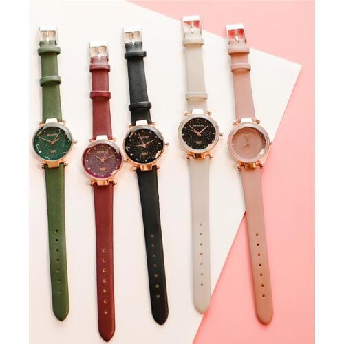 Luxury Starry Sky Women Watches 2019 Qualities Ladies Leather Quartz Watch Fashion Casual Female Wristwatches Montre Femme