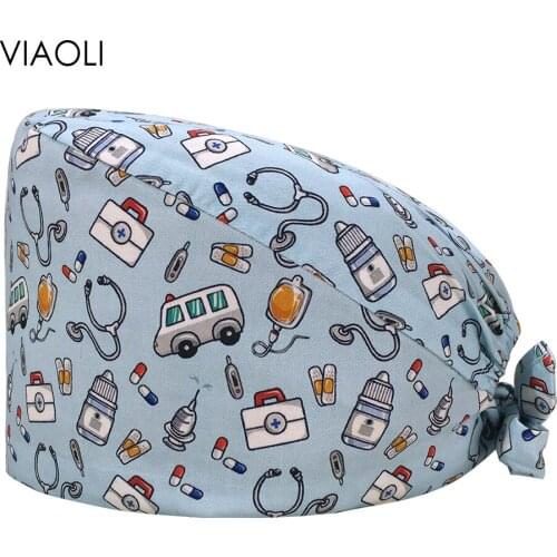 Pet Veterinary Nurse Hat Multicolor Hospital Doctor Cap Wholesale Prices Medical Scrub Hat High Quality Tooth Print Dentist Caps