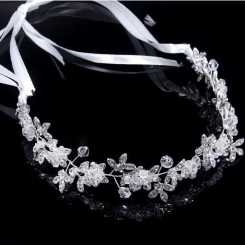 Rhinestone Crystal Headband Bride Hair Accessories Women Crystal Headband Wedding Bride Prom Party Hairband Head Jewelry