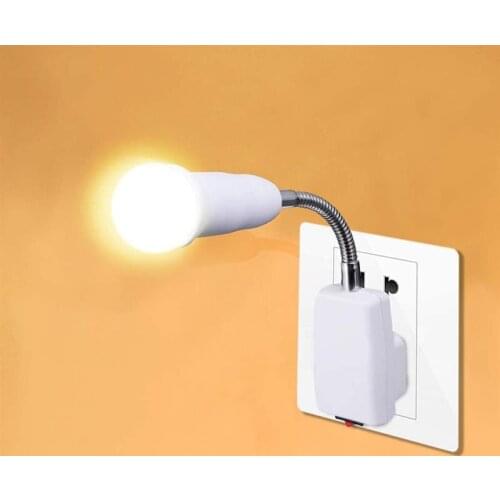 LED Rotation Lamp Socket Converter Flexible Extension Bulb Holder Adapter Home Light Extender