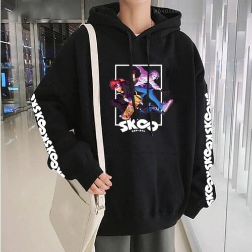Japan Anime SK8 The Infinity Langa And Reki Poster Hoodie Women Oversized Streetwear Hip Hop Tops Men Winter Fashion Sweatshirts
