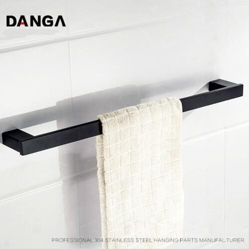 Bathroom Towel Rack Holder Storage Hanger Wall Mounted Kitchen Hotel Towel Clothes Shelf Single Layer Hardware Accessory