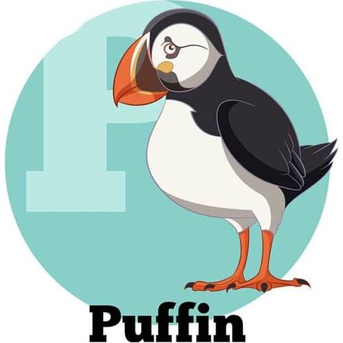 13cm x 12.6cm for Cartoon Puffin Image Car Decal Vinyl Car Wrap Personality Waterproof DIY Occlusion Scratch Stickers