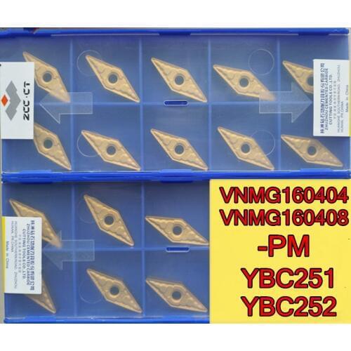 VNMG160404 VNMG160408 PM YBC251 YBC252 10pcs Zcc.ct Carbide insert Processing:steel