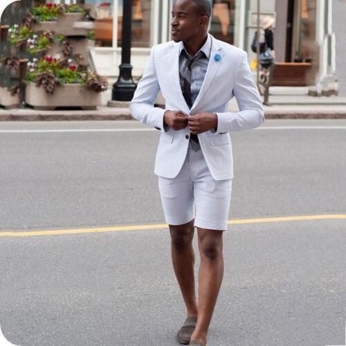 High Quality Two Buttons White Groom Tuxedos Notch Lapel Groomsmen Men Blazers Suits (Jacket+Pants+Tie) NO:462