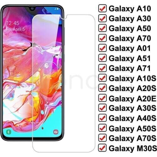 9H Protective Glass For Samsung Galaxy A10 A30 A50 A70 A01 A51 A71 Tempered Screen Protector Samsung A20E A20S A40S M30S Glass