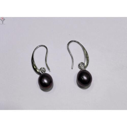 Women Jewelry Earring Black Pearl Dangle Hook Earring Natural Freshwater pearl highlight pearl