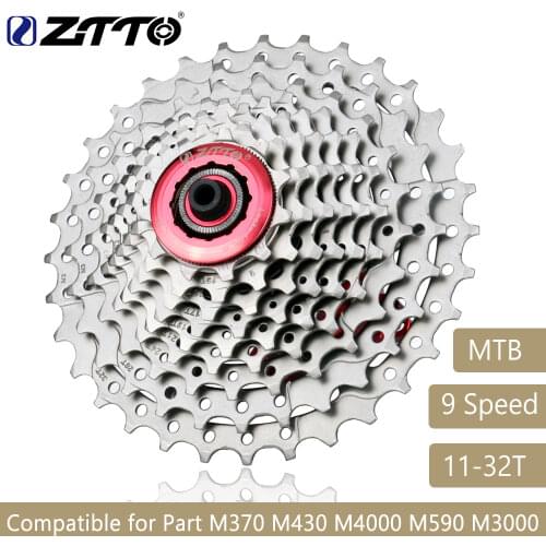 ZTTO Mountain Bike MTB 9 Speed Cassette 9 Velocidade 9S 32T Bicycle Parts Cassete Freewheel For M370 M430 M4000 M590 M3000 320g