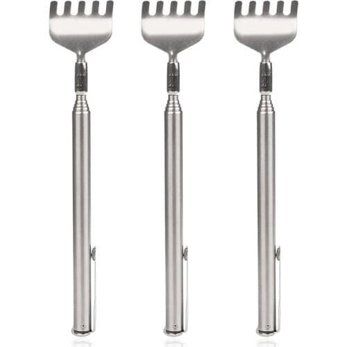 1Pcs Stainless Steel Retractable Scratcher Back Scratcher Fun Itchy Scratch Pocket Scratcher
