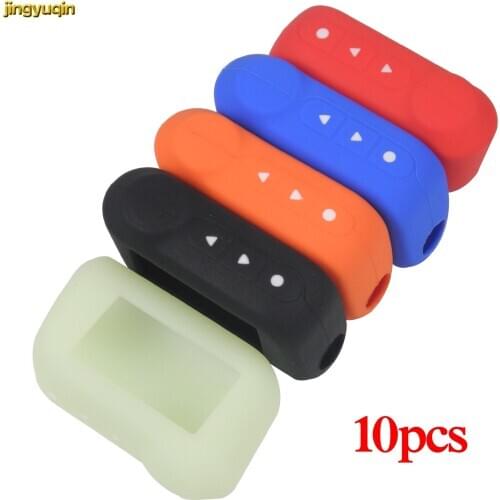 10pcs Silicone Car Key Case Cover for Russian Version Starline A93 A63 Keychain Two-Way Car Alarm LCD Remote Control System 3BTN