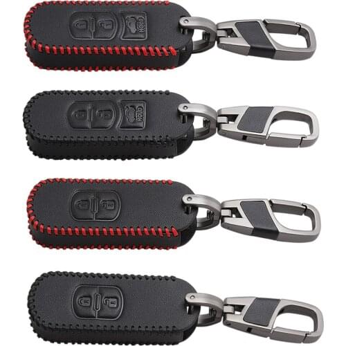 2018 Car Key Case Genuine Leather Auto Styling Key Cover For Mazda 2 3 5 6 CX5 CX7 CX9 Atenza Axela Familia Keychain Accessories