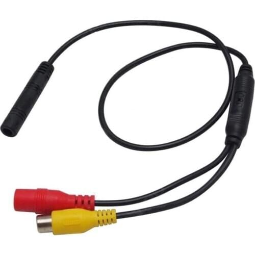 4-Pin Male To Female Car Reverse Backup Camera Connector RCA CVBS Wire Signal Power Adapter Harness 1Pc
