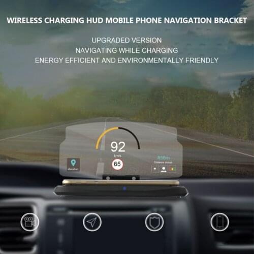 50LC Universal HUD Car GPS Navigation Projection + Mobile Phone Stand Head Up Display