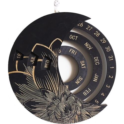 Sign Board Calendar Christmas Advent Calendars 1PC Round Vintage Customized Circular Creative Wall Hanging Crafts Decorative