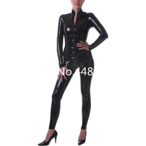 Classical Latex Rubber Catsuit Front Zipped Latex Rubber Bodysuit for Female Custom Made XS-XXXL lingerie bodysuit