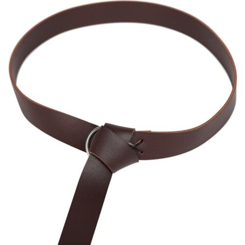 Medieval Renaissance Waist Ring Belt Costume Accessory Parts For Adult Men Viking Knight Pirate Cosplay Larp Leather Loop Buckle